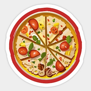 a food-themed t-shirt design Sticker